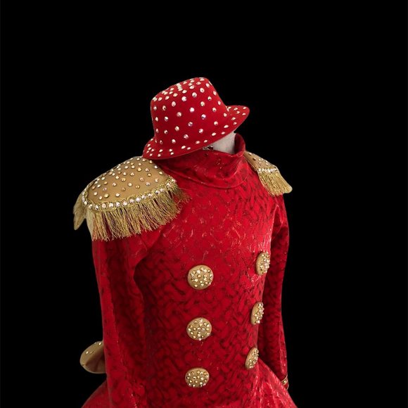 Custom Christmas show performance dress Nutcracker Toy Soldier Figure skating - Picture 6 of 6